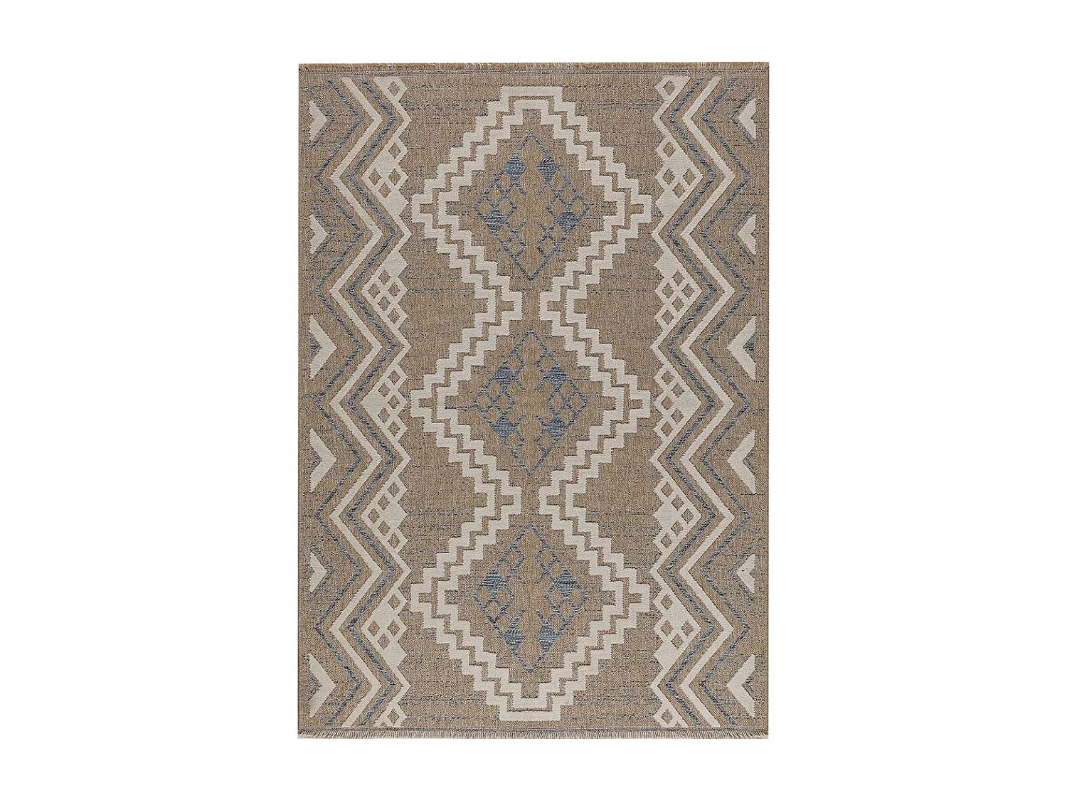Tapis intérieur extérieur aspect jute bleu Tijuana 9054 170 x 120 cm