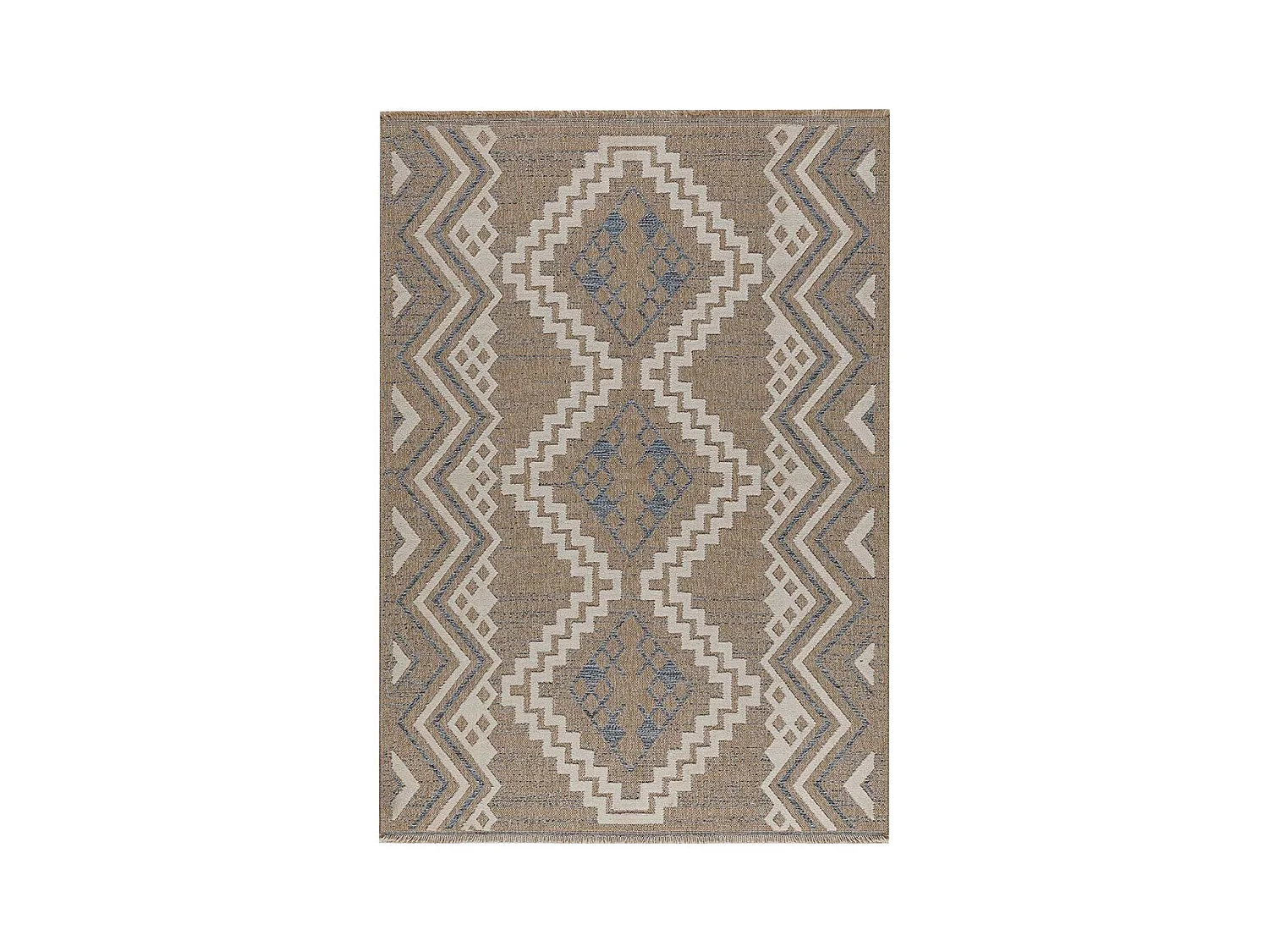 Tapis intérieur extérieur aspect jute bleu Tijuana 9054 170 x 120 cm