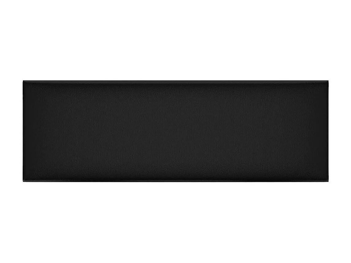 Belkis  Panneaux muraux 12 pcs Noir 90x30 cm Similicuir 3,24 m²