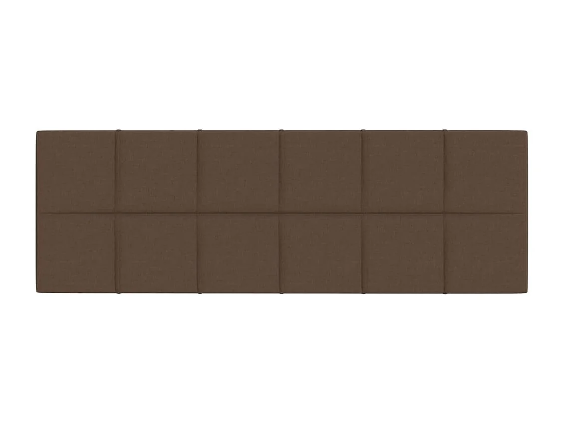 Xomar  Panneaux muraux 12 pcs Marron 90x30 cm Tissu 3,24 m²
