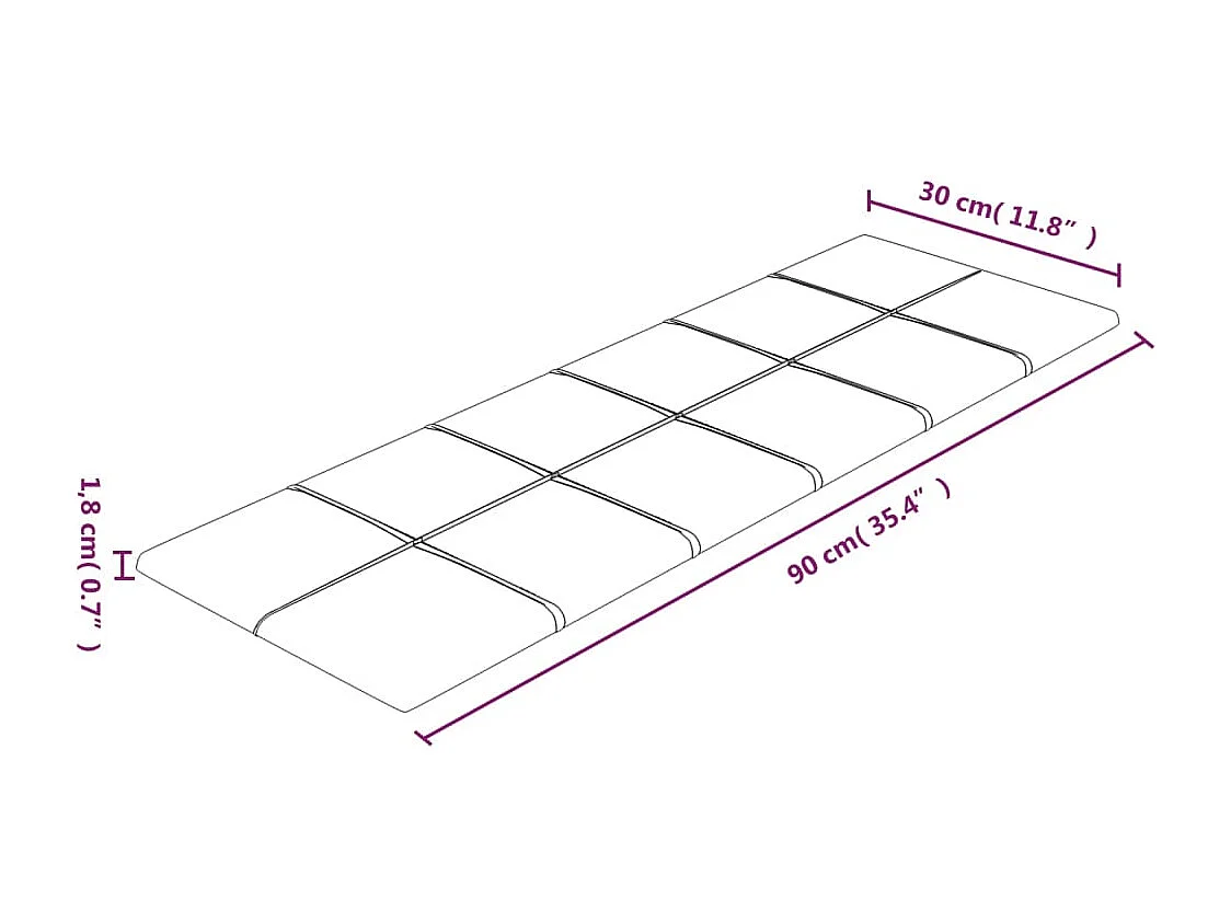 Xomar  Panneaux muraux 12 pcs Marron 90x30 cm Tissu 3,24 m²