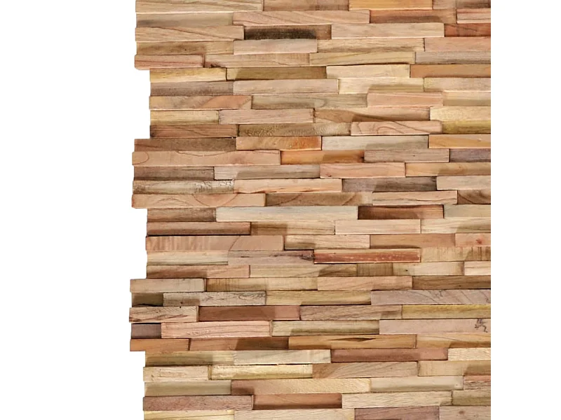 Lucien-François-Paul  Panneaux de revêtement mural 3D 10 pcs 1,08 m² Bois de teck