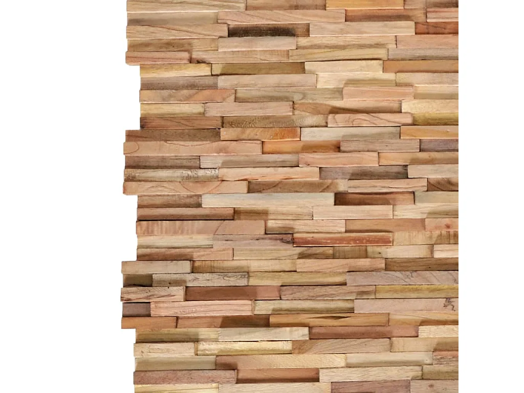Lucien-François-Paul  Panneaux de revêtement mural 3D 10 pcs 1,08 m² Bois de teck
