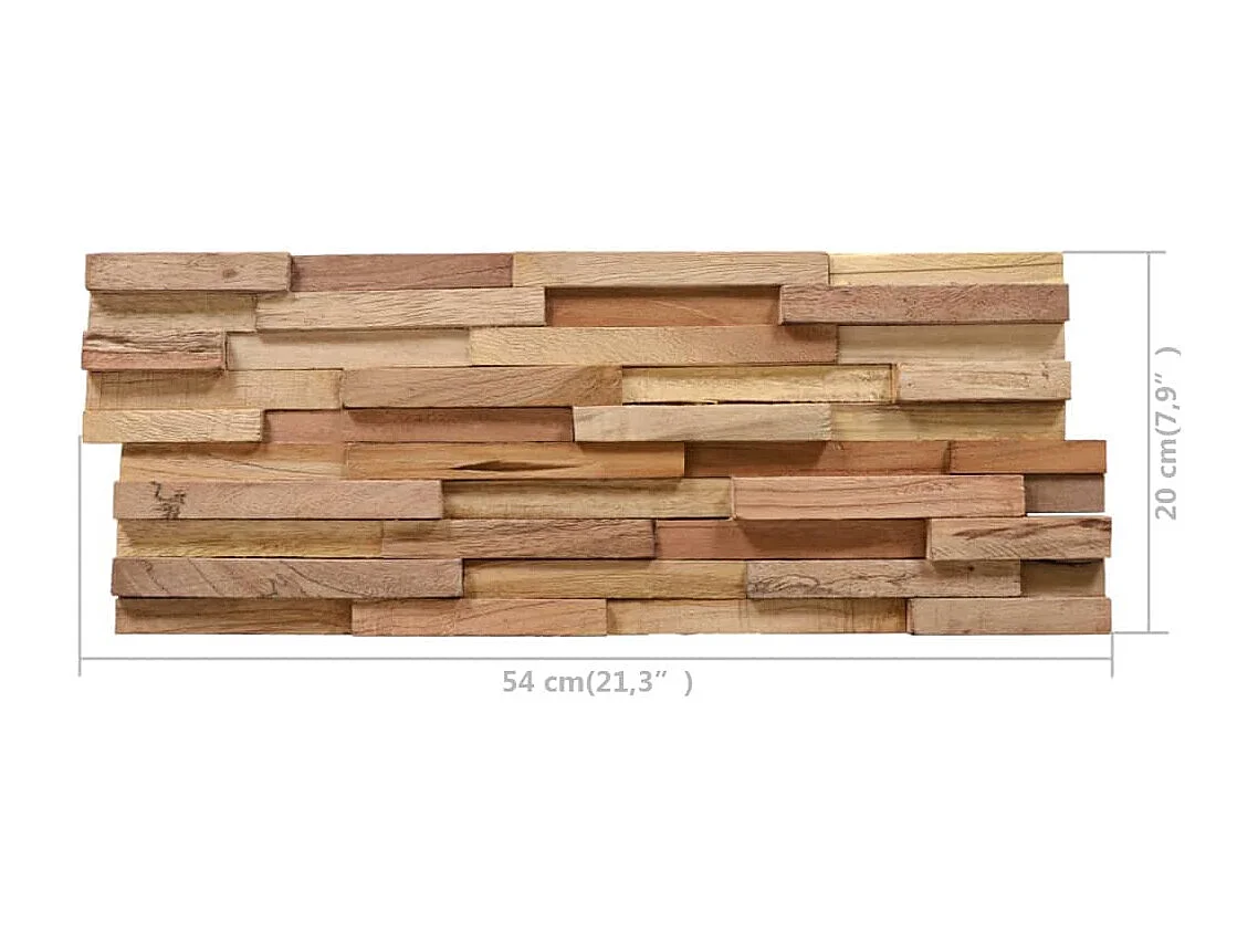 Lucien-François-Paul  Panneaux de revêtement mural 3D 10 pcs 1,08 m² Bois de teck
