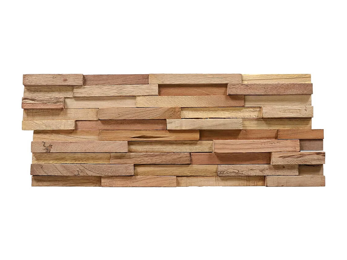 Lucien-François-Paul  Panneaux de revêtement mural 3D 10 pcs 1,08 m² Bois de teck