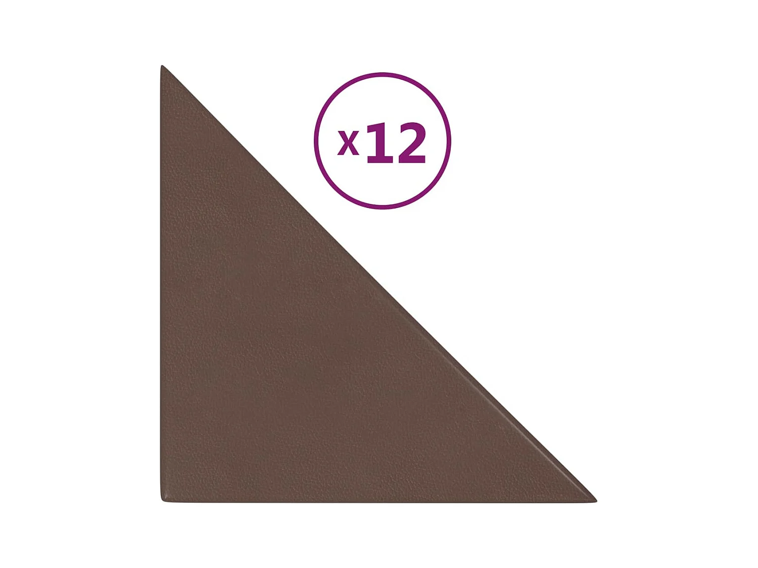 Belkis  Panneaux muraux 12 pcs Marron 30x30 cm Similicuir 0,54 m²