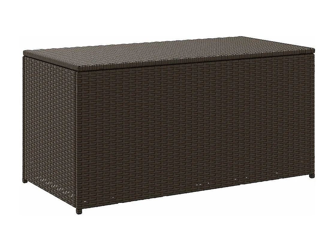 Dorian  Caja de almacenaje jardín ratán sintético marrón 100x50x50 cm