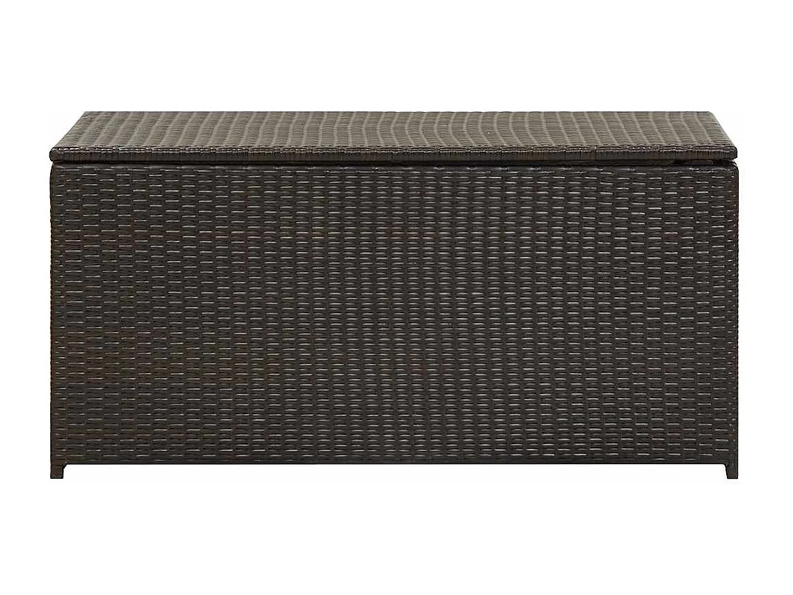 Dorian  Boîte de rangement de jardin résine tressée 100x50x50 cm marron