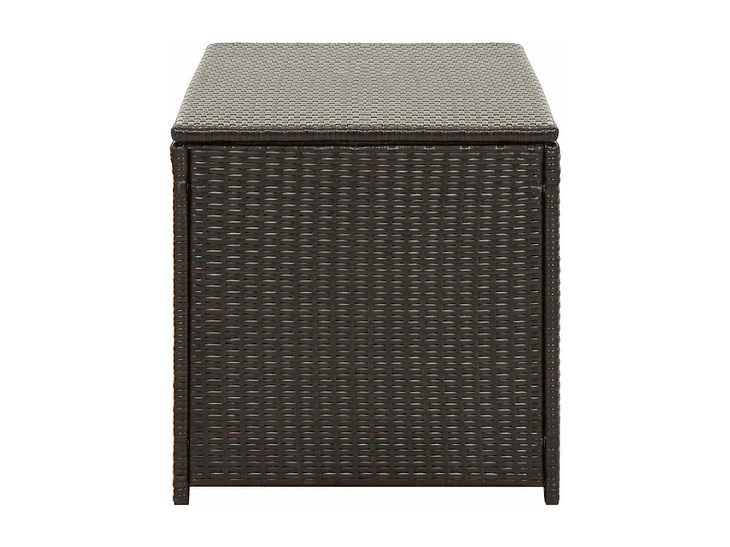Dorian  Boîte de rangement de jardin résine tressée 100x50x50 cm marron