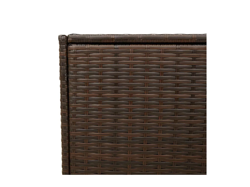 Dorian  Boîte de rangement de jardin et roues marron 283L poly rotin