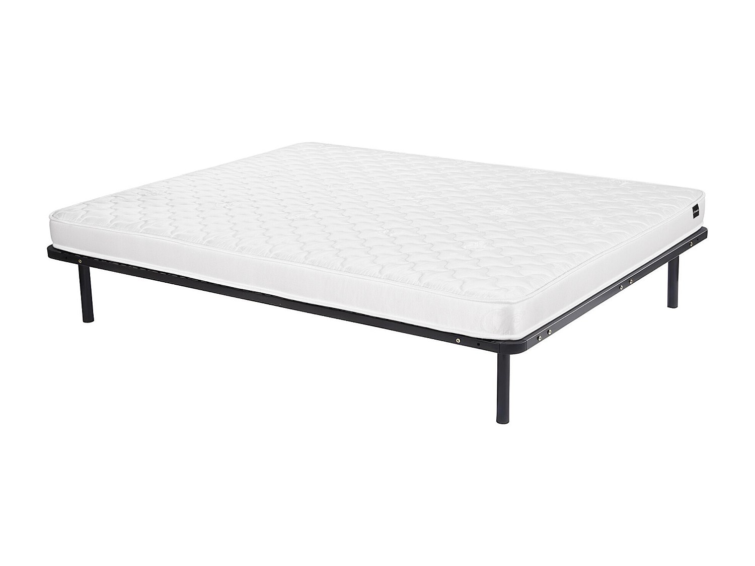 Sett 120 x 200 cm rammeseng med spiler + skummadrass tykkelse 15cm - DANAE II av YSMÉE