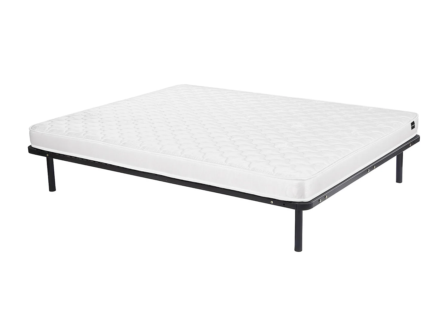 Sæt 120 x 200 cm sengeramme med lameller + skummadrasser 15 cm tykkelse - DANAE II fra YSMÉE