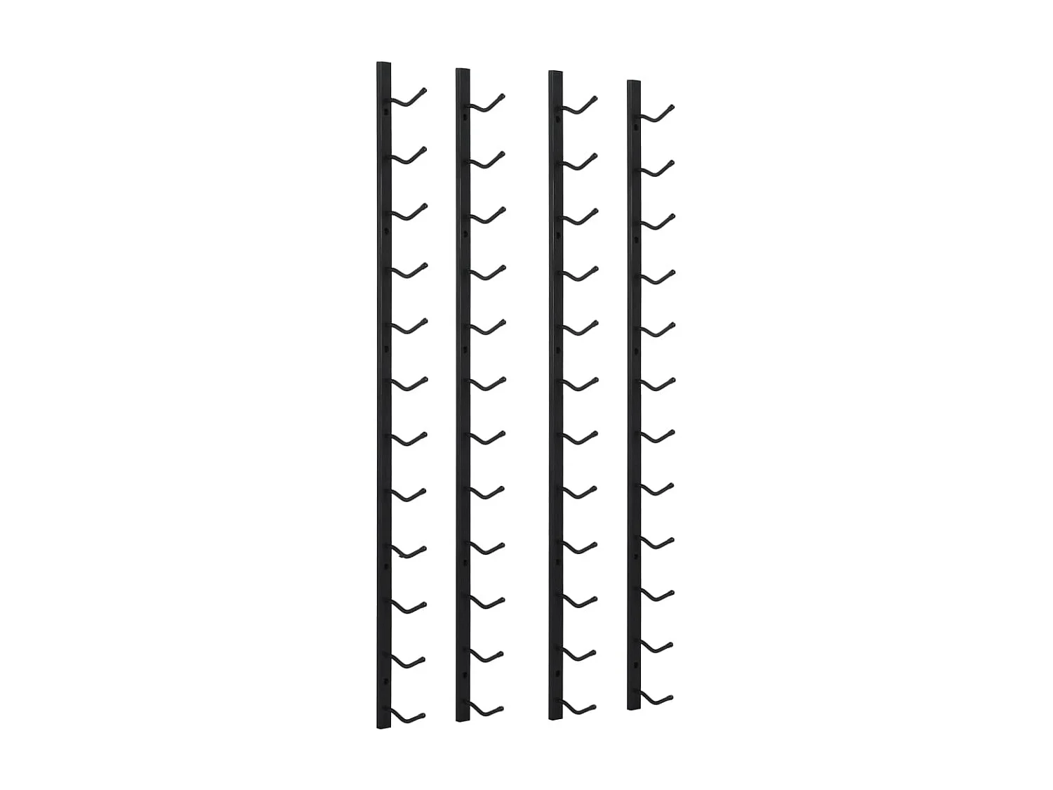 Harvey Alan  Botelleros de pared para 12 botellas erro negro 2 unidades