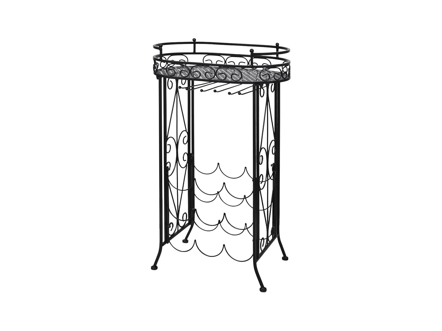 Buster  Casier à bouteilles avec porte-verre pour 9 bouteilles Métal