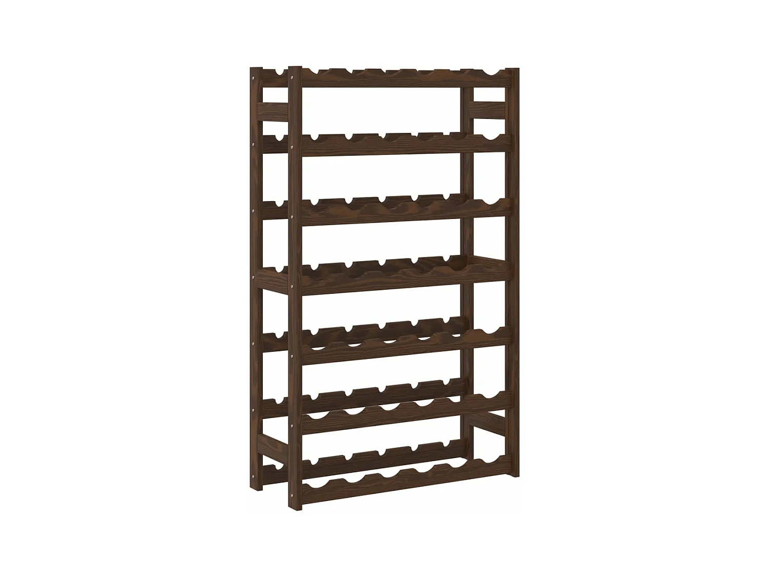 Daisy  Casier à bouteilles pour 42 bouteilles marron bois pin solide