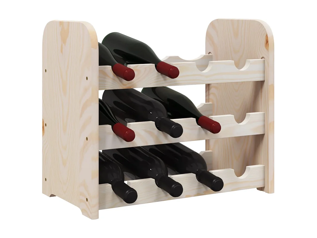 Eldon  Casier à vin 43x25x37 cm bois de pin massif