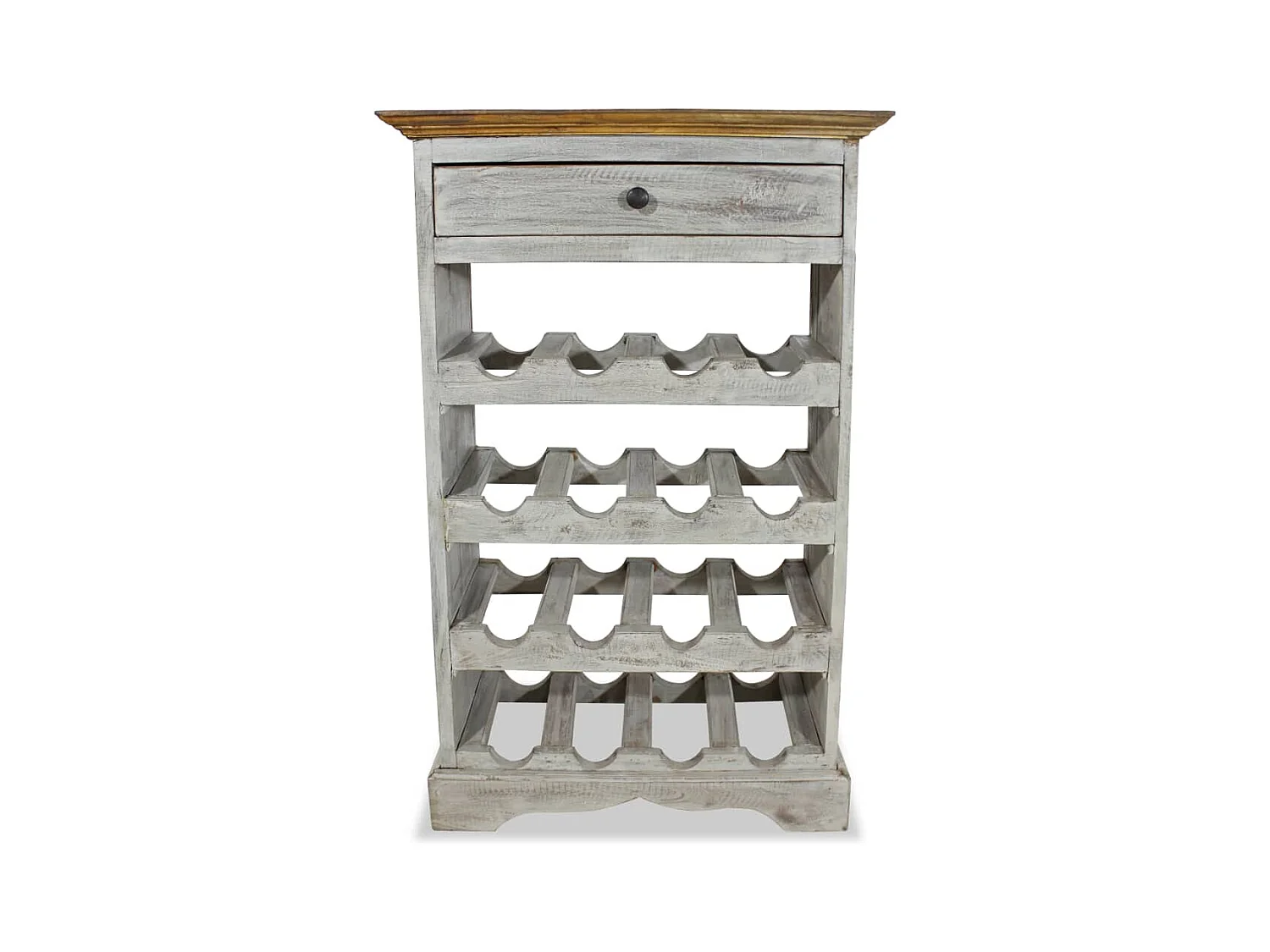 Garden Furniture -  Casier à bouteilles bois d'acajou massif 55x23x85 cm