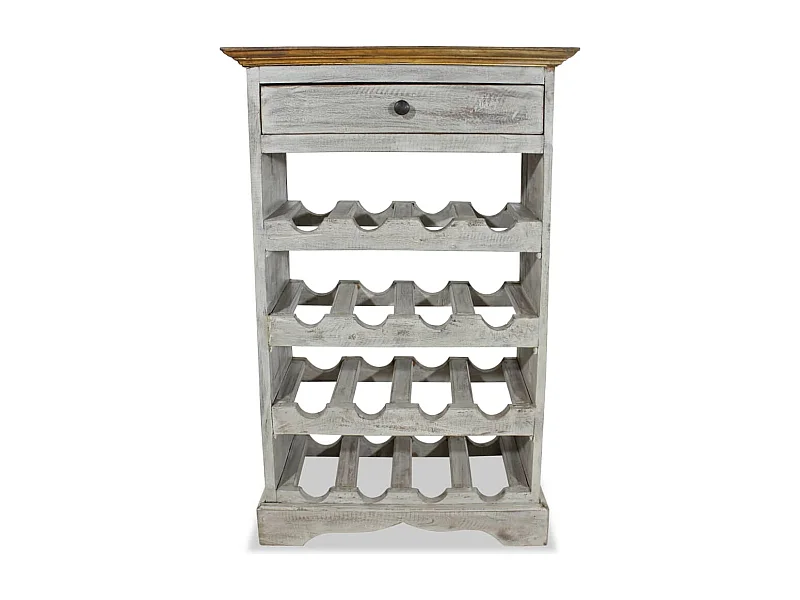 Garden Furniture -  Casier à bouteilles bois d'acajou massif 55x23x85 cm