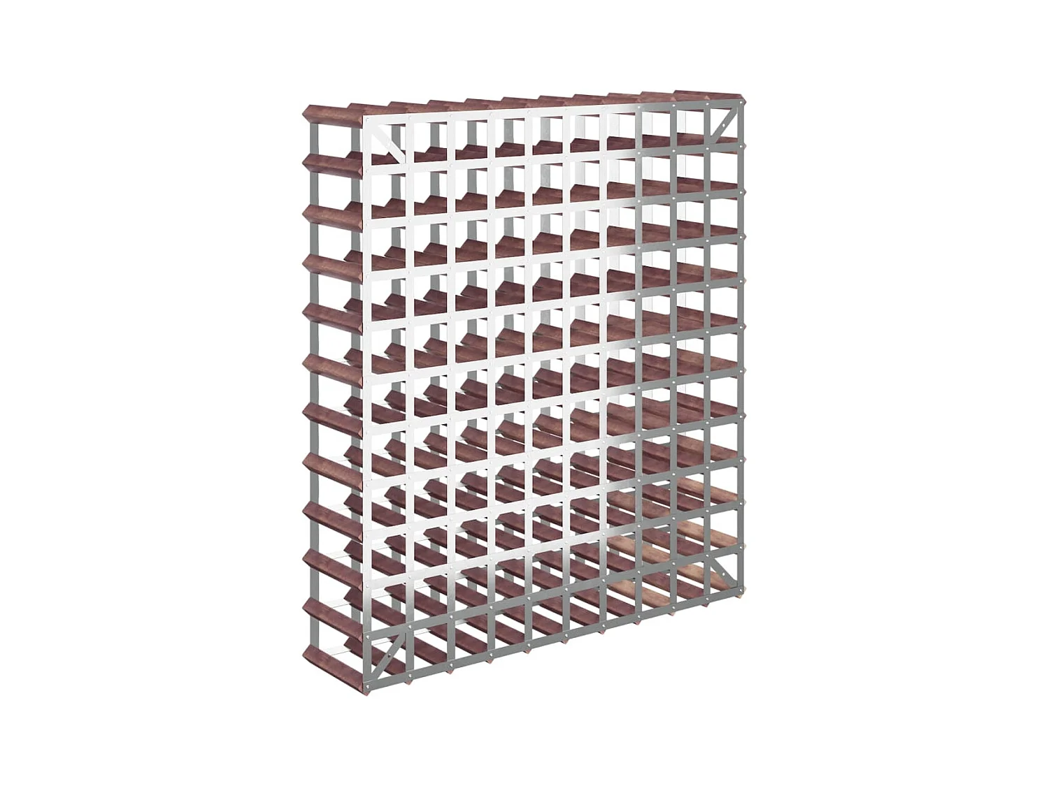 Orlina  Casier à bouteilles pour 120 bouteilles Marron Bois pin solide