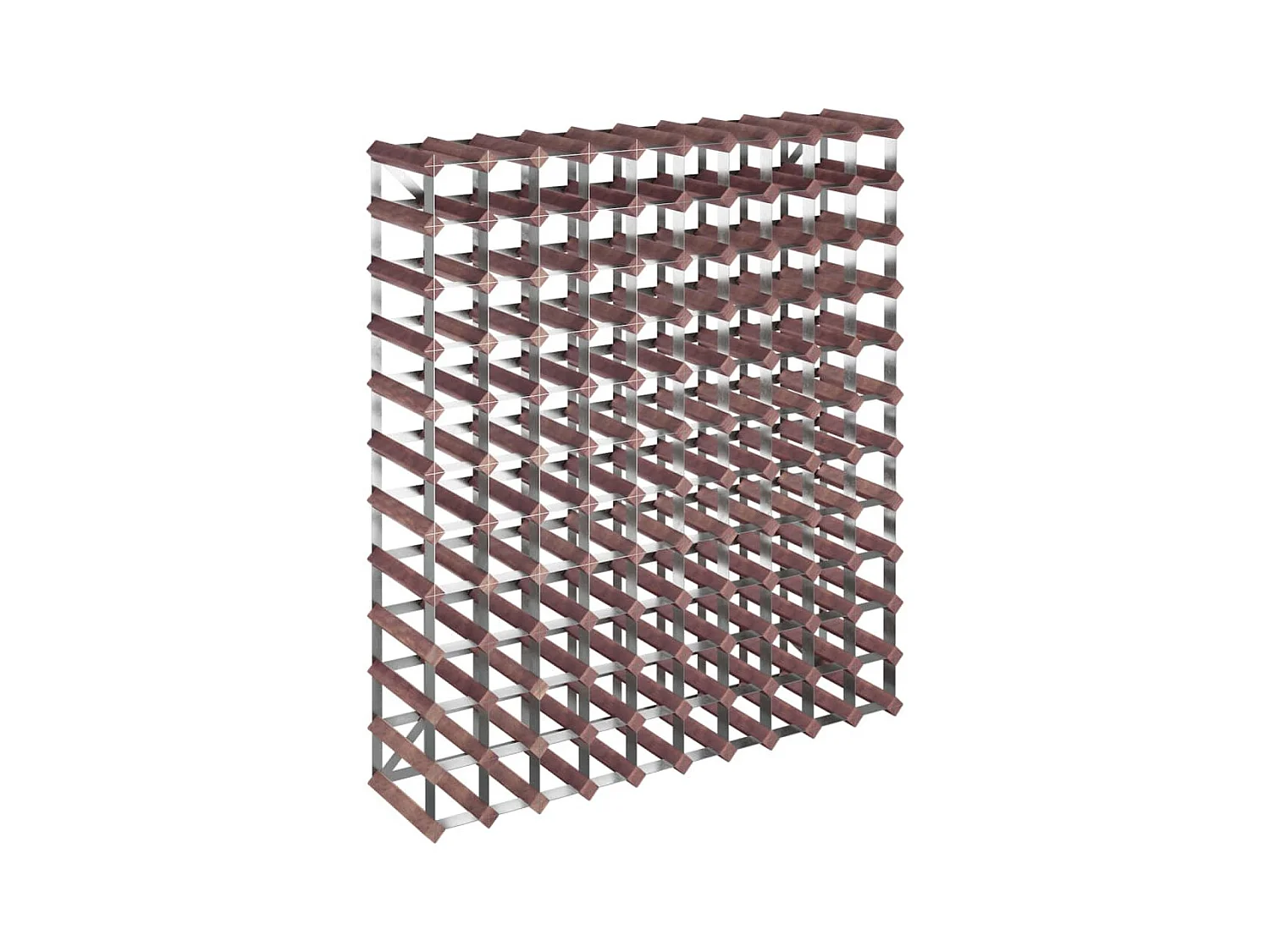 Orlina  Weinregal für 120 Flaschen Braun Massivholz Kiefer
