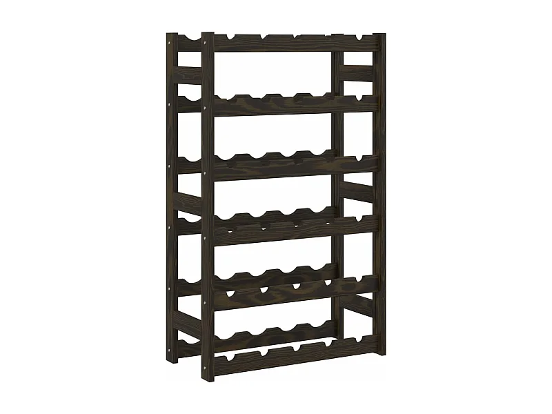 Daisy  Casier à bouteilles pour 30 bouteilles noir bois pin solide