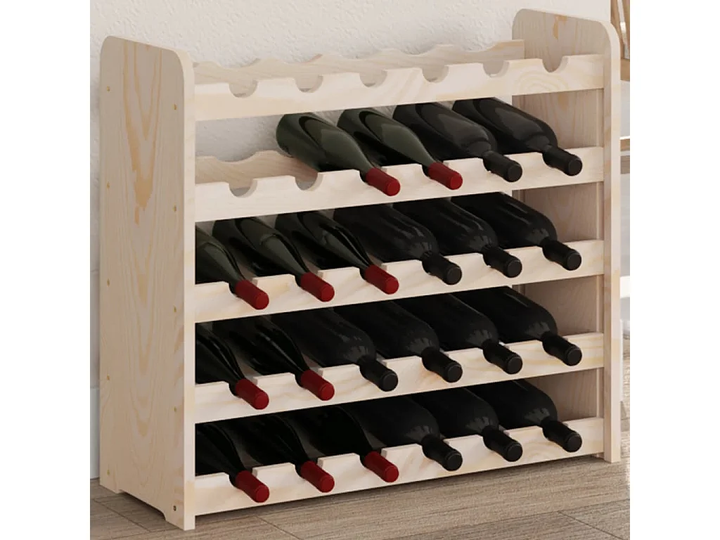 Eldon  Botellero madera maciza de pino 67,5x25x60 cm