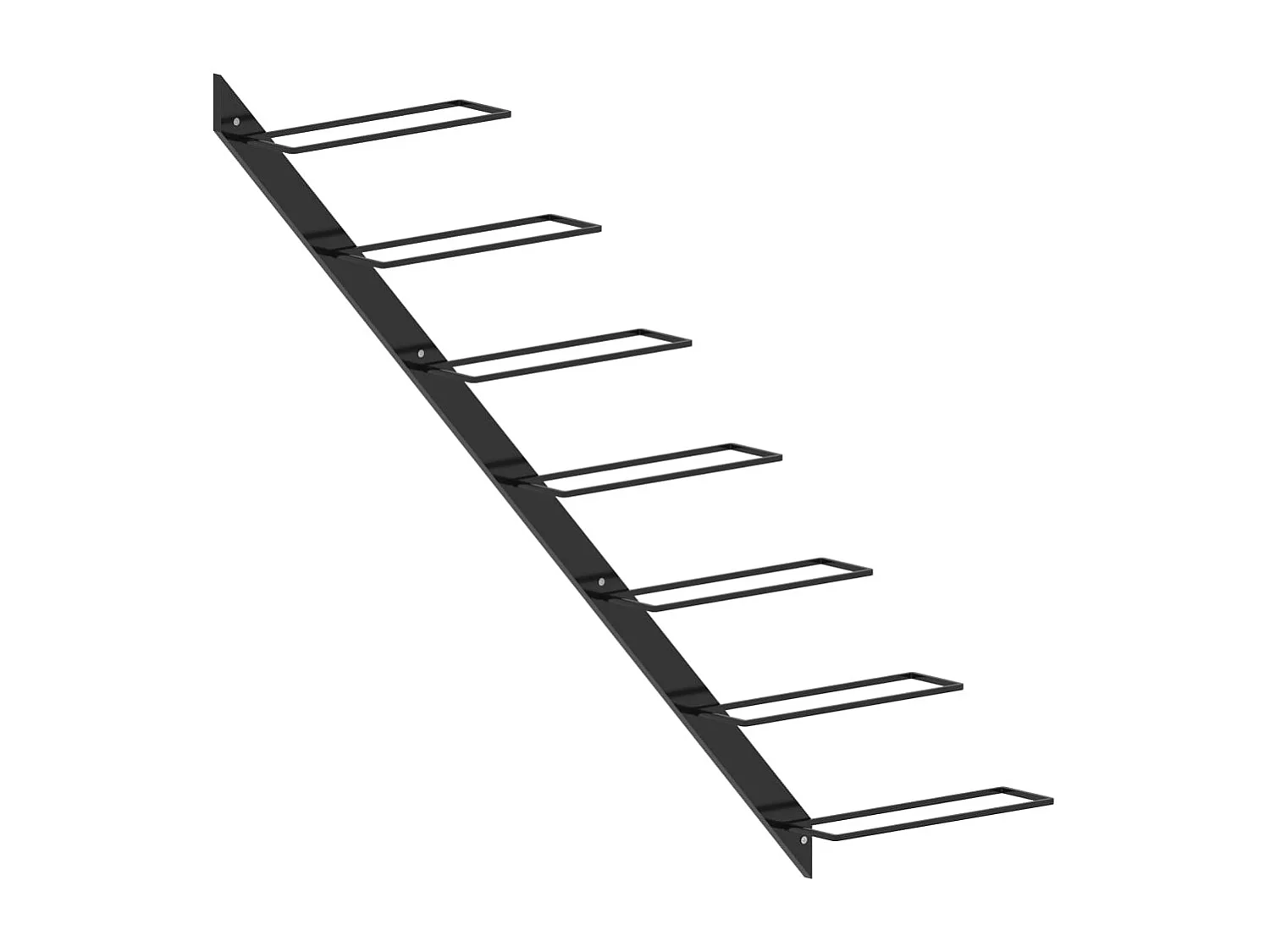 Città di Castello  Casier à bouteilles mural pour 7 bouteilles Noir Métal