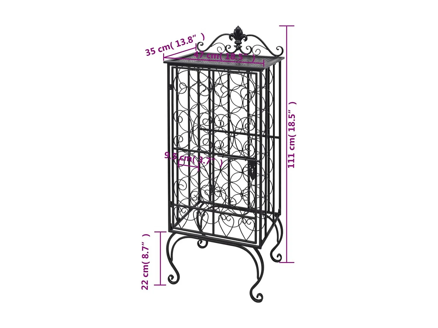 Garden Furniture -  Casier à bouteilles pour 28 bouteilles Métal