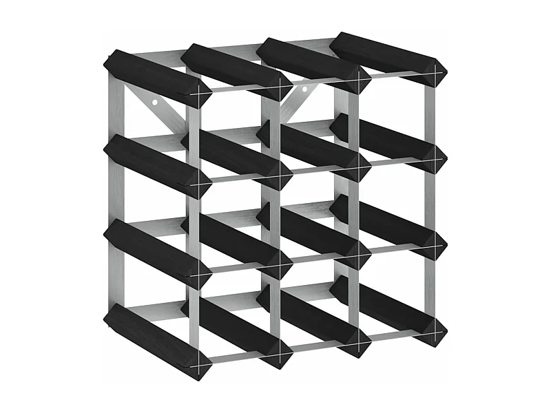 Viljor  Botellero para 12 botellas madera maciza de pino negro