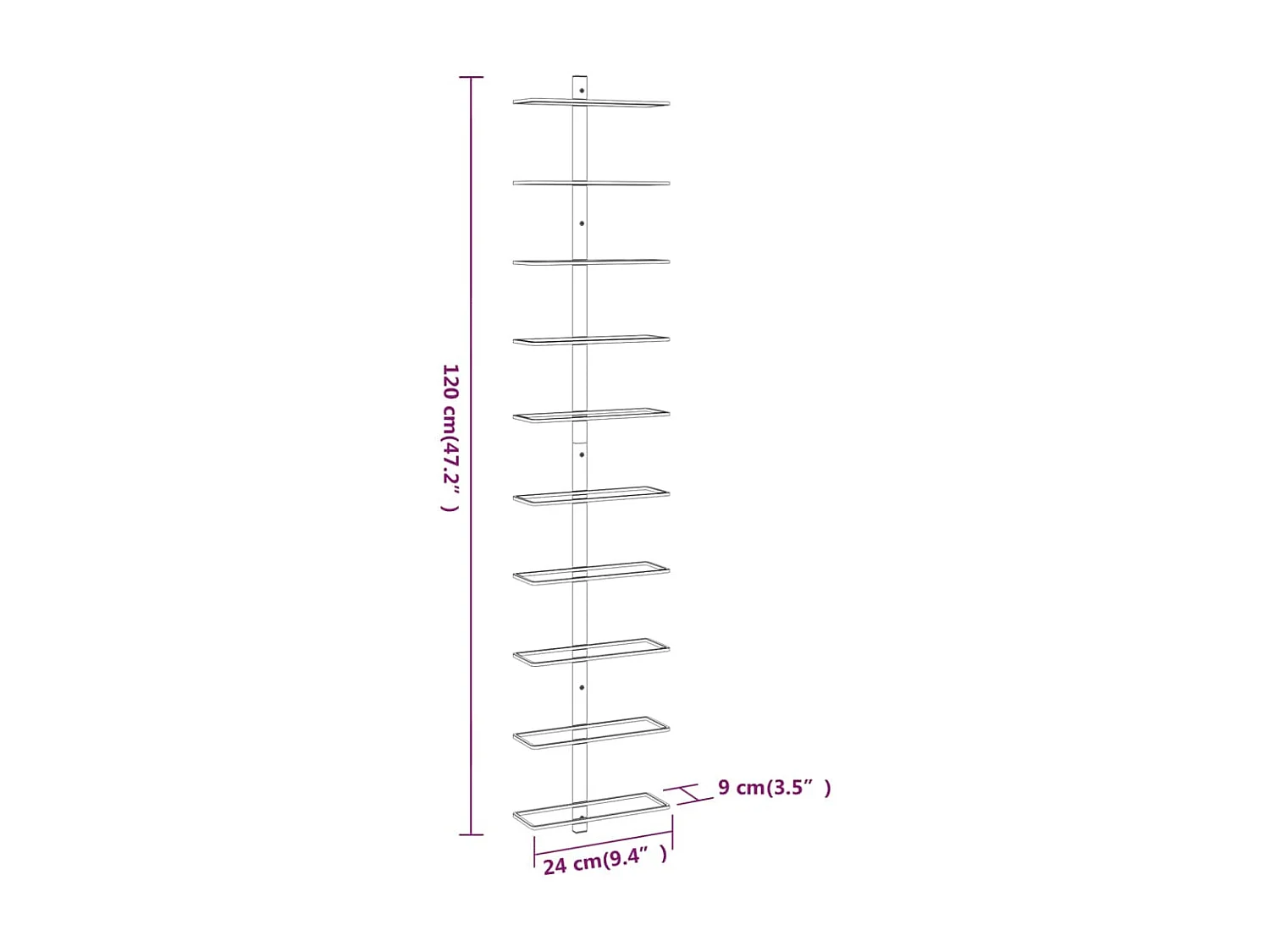 Belfield  Casier à vin mural pour 10 bouteilles 2 pcs Blanc Métal