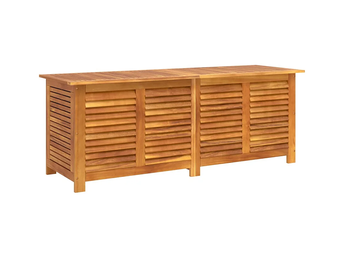 Fjolar  Boîte de rangement de jardin persiennes 150x50x56cm bois acacia