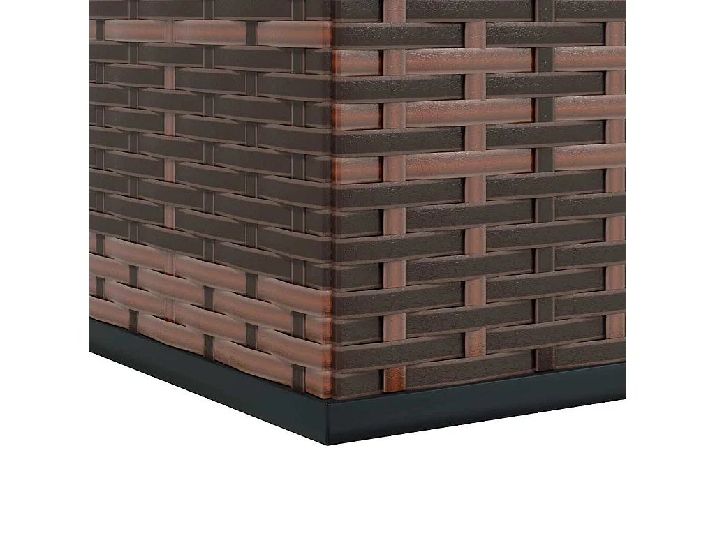 Evans  Boîte à coussins de jardin Résine tressée 100x97,5x104cm Marron