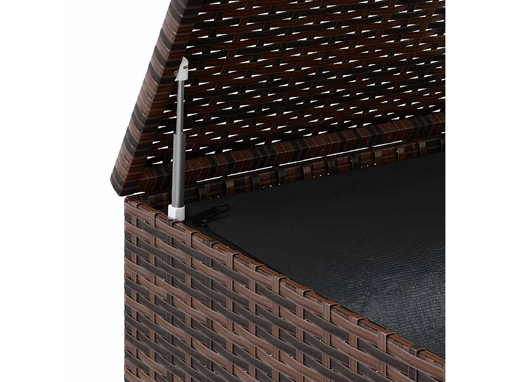 Evans  Boîte à coussins de jardin Résine tressée 100x97,5x104cm Marron