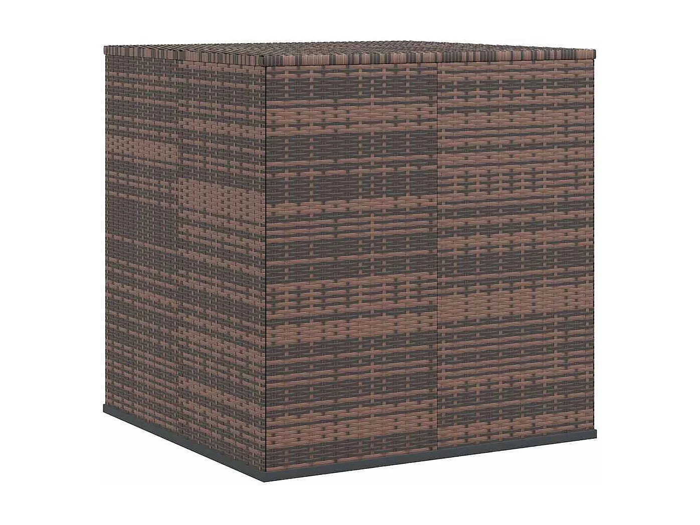 Evans  Boîte à coussins de jardin Résine tressée 100x97,5x104cm Marron