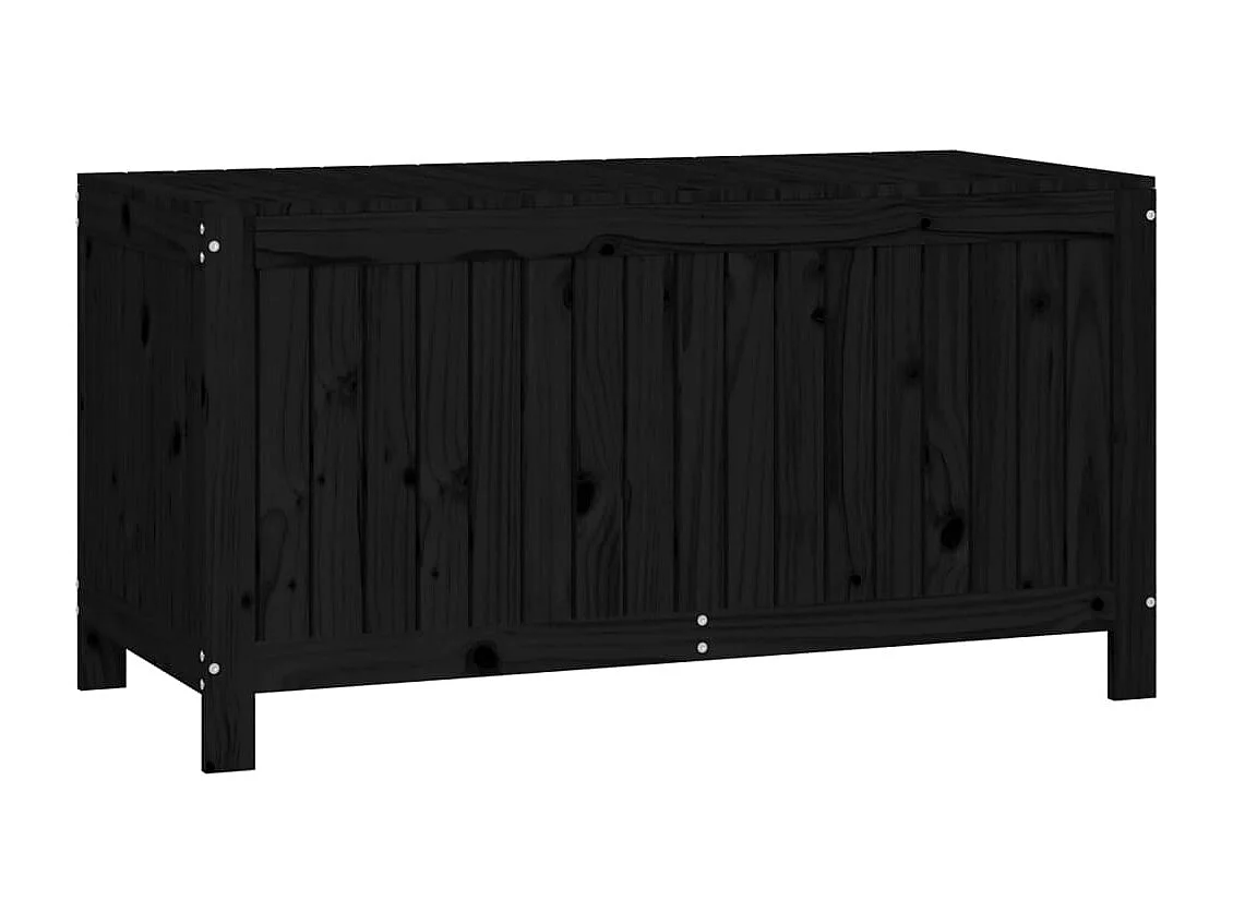 Hara  Boîte de rangement de jardin Noir 121x55x64 cm Bois massif pin