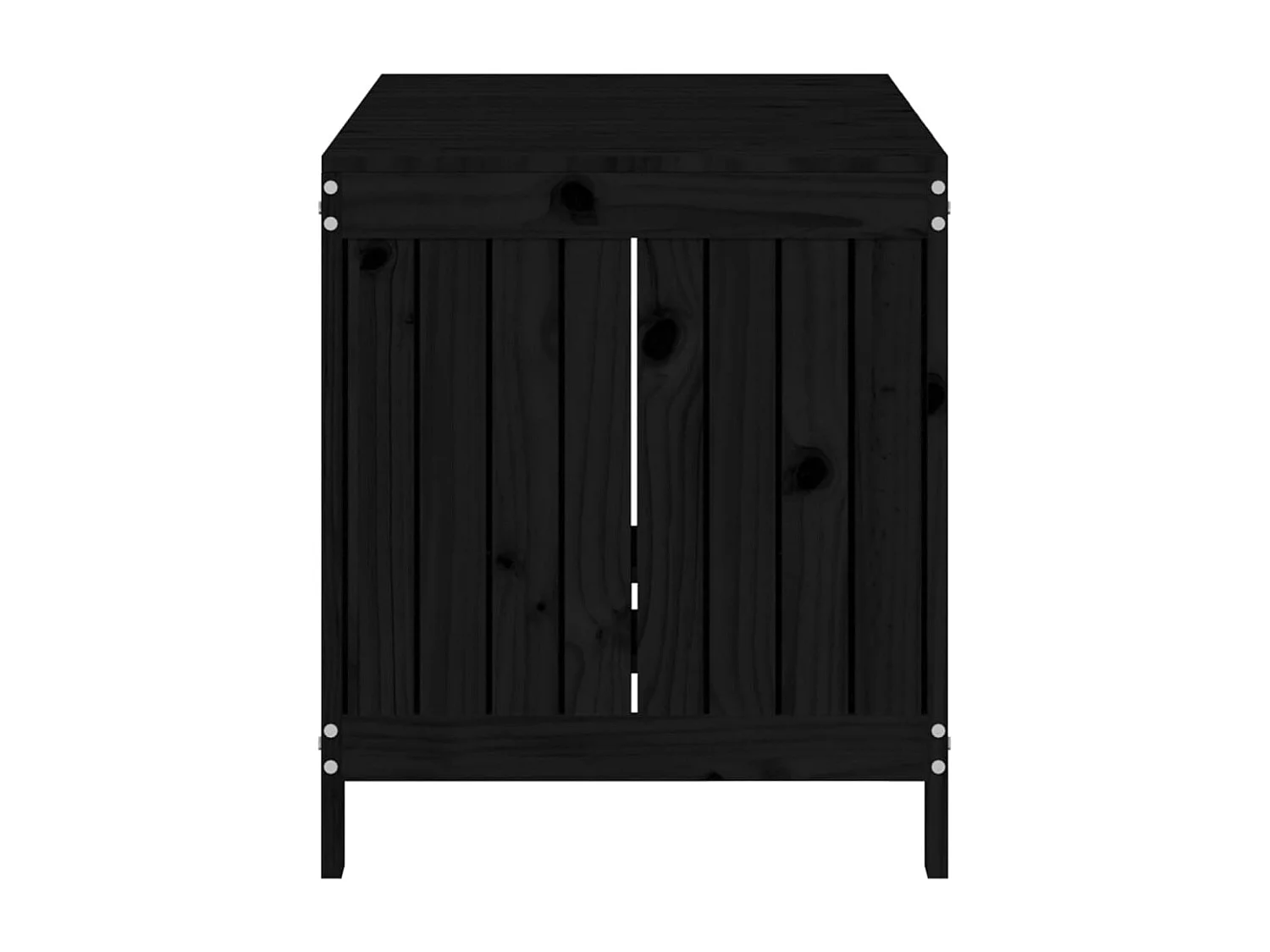 Hara  Boîte de rangement de jardin Noir 121x55x64 cm Bois massif pin