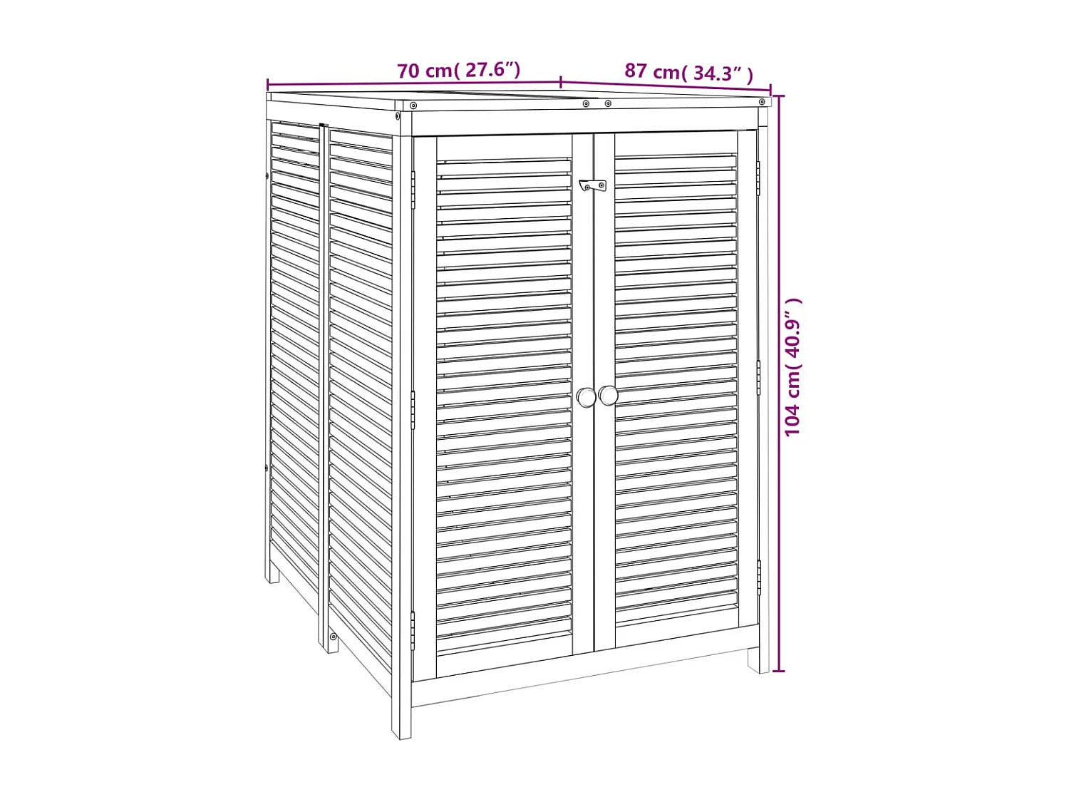 Élise-Marie  Gartenbox 70x87x104 cm Massivholz Akazie
