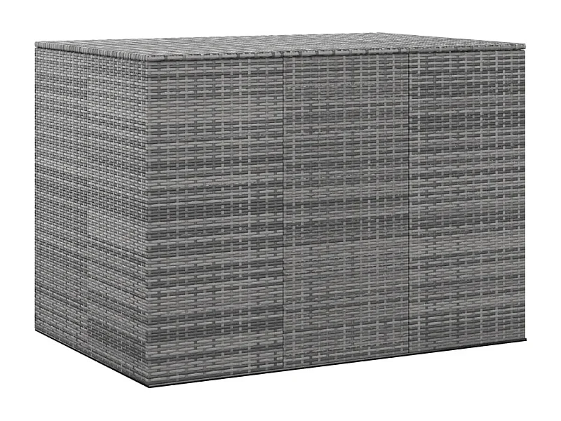 Evans  Boîte à coussins de jardin Résine tressée 145x100x103 cm Gris