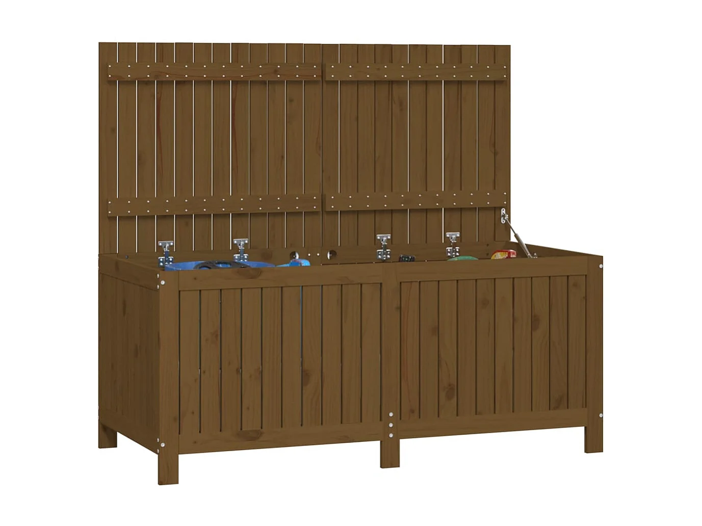 Hara  Boîte de rangement de jardin Marron miel 147x68x64 cm Bois pin