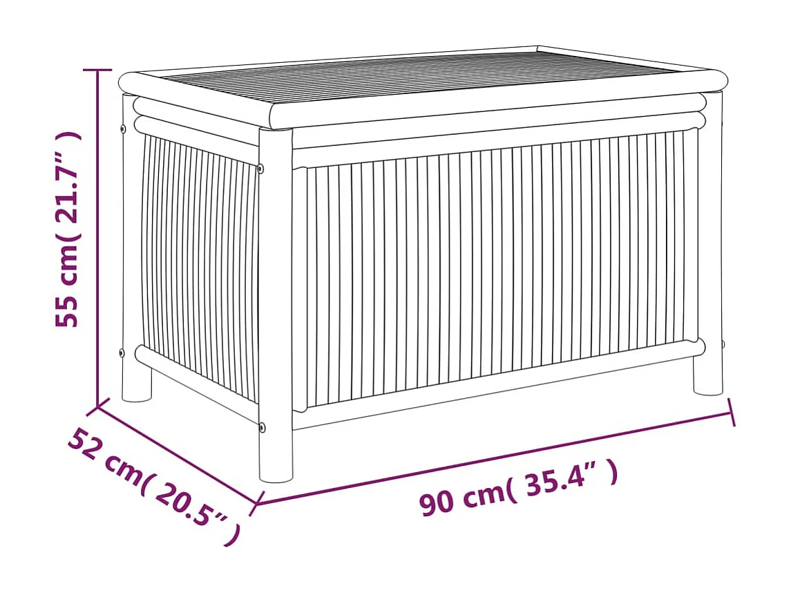 Nylla  Tuinbox 90x52x55 cm bamboe