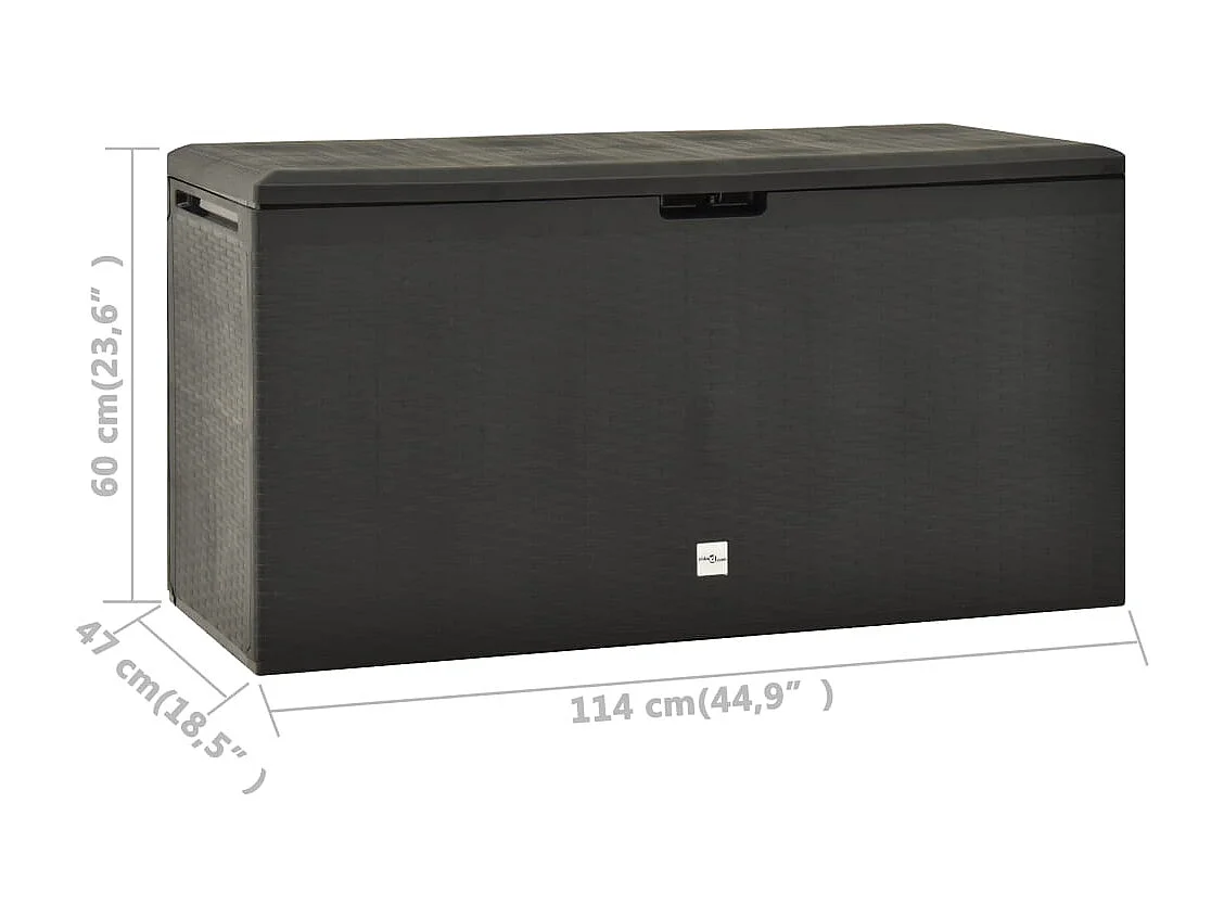 Artesia  Caja de almacenaje para jardín gris antracita 114x47x60 cm