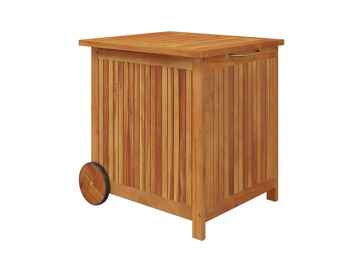 Rautavaara  Boîte de rangement de jardin avec roues 60x50x58 cm Bois acacia