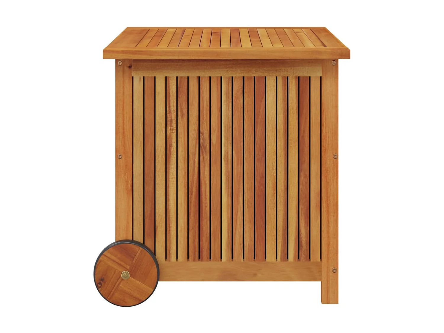 Rautavaara  Boîte de rangement de jardin avec roues 60x50x58 cm Bois acacia