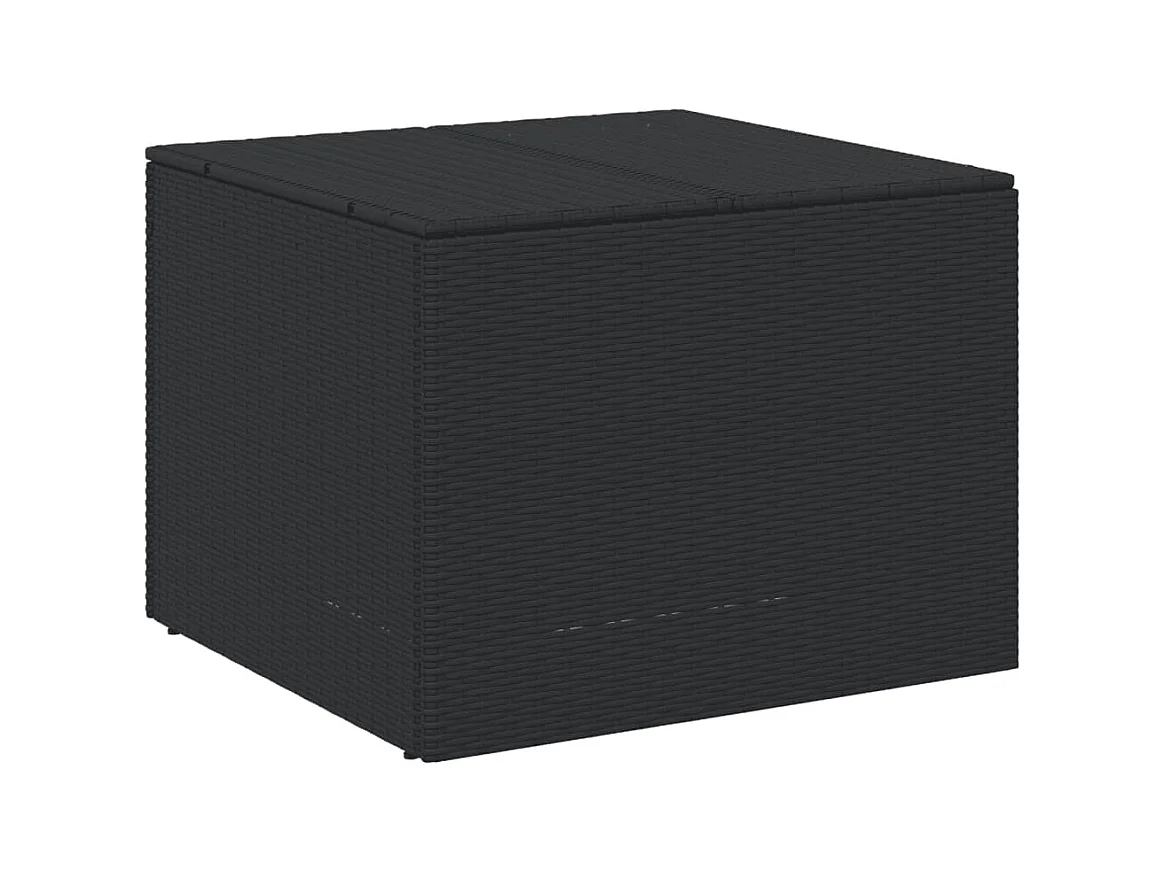 Dorian  Boîte de rangement de jardin noir 291L résine tressée