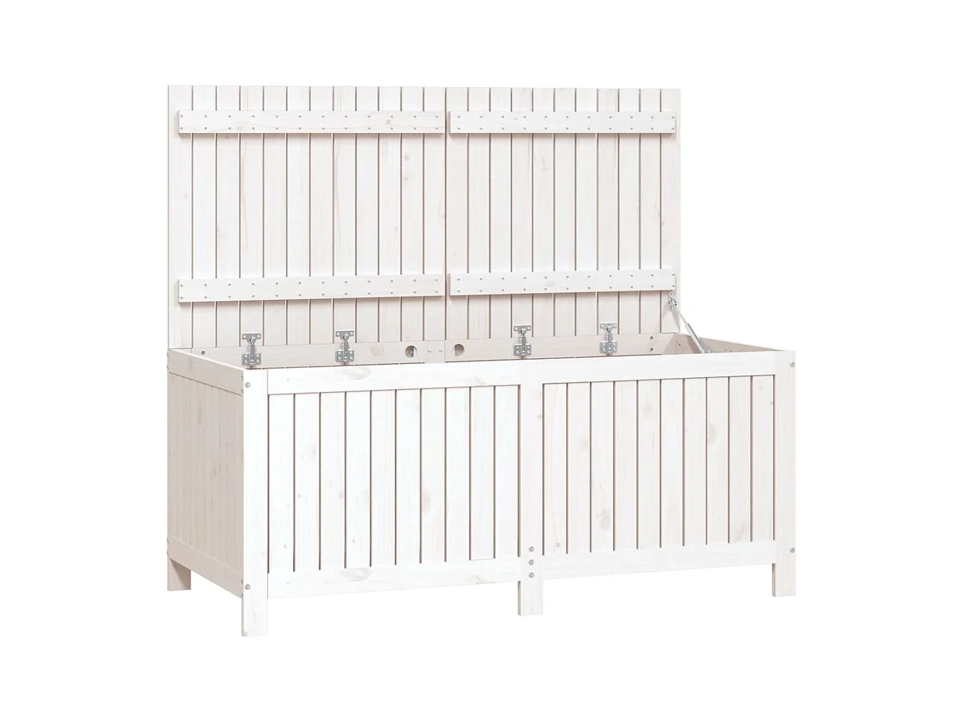 Hara  Boîte de rangement de jardin Blanc 147x68x64 cm Bois de pin