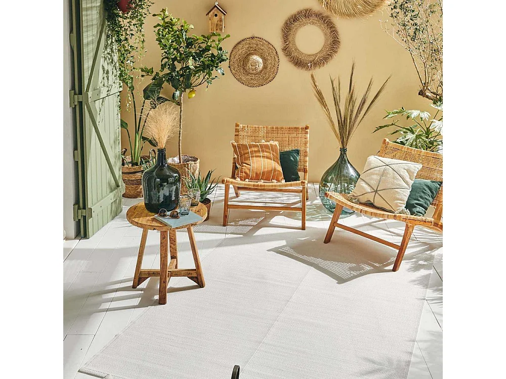 Tapis extérieur en polypropylène Spargi 1747 blanc 150 x 220 cm