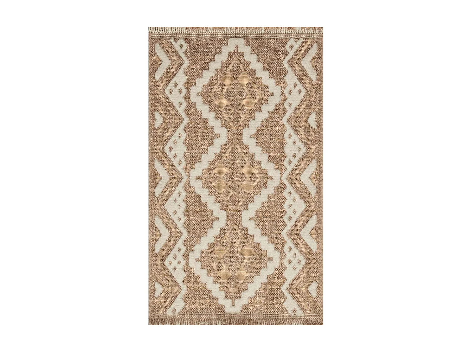 Tapis intérieur extérieur aspect jute jaune Tijuana 9054 180 x 67 cm