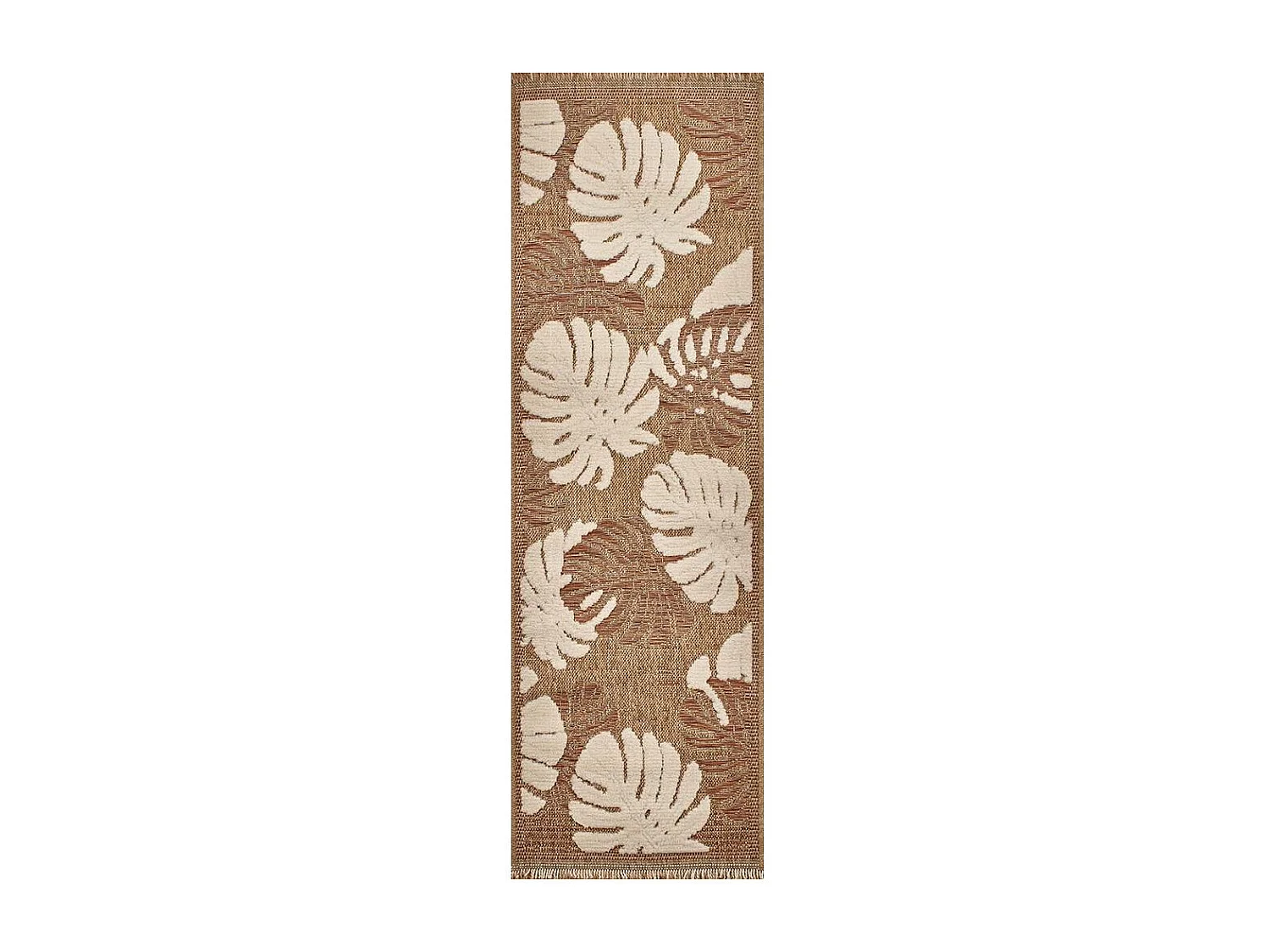 Tapis intérieur extérieur aspect jute terracotta Tijuana 9062 90 x 67 cm