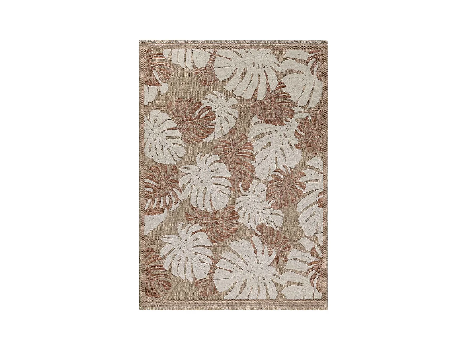 Tapis intérieur extérieur aspect jute terracotta Tijuana 9062 170 x 120 cm