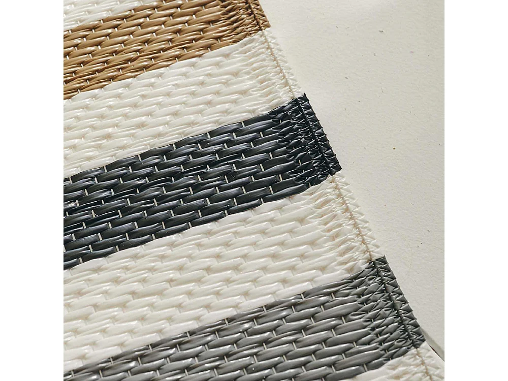 Tapis extérieur en polypropylène Spargi 1742 noir 150 x 220 cm